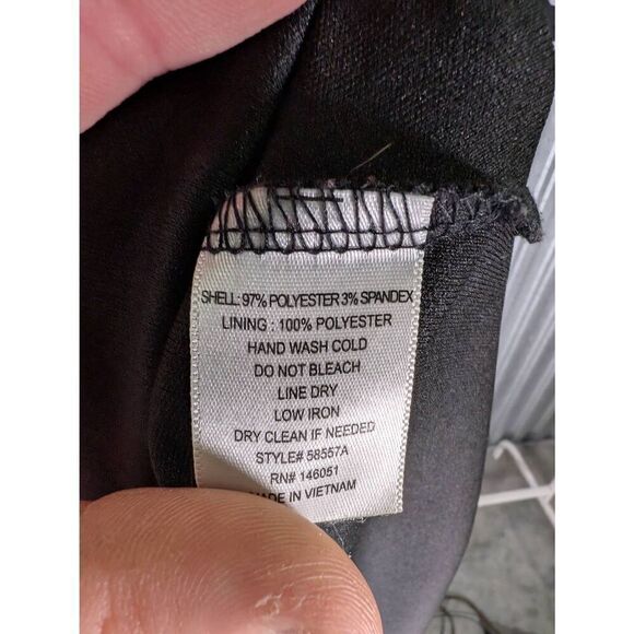 Monteau Fit & Flare Mini Dress Black w/ White Polka-dots 1950's Vibe  Women M - Picture 4 of 5